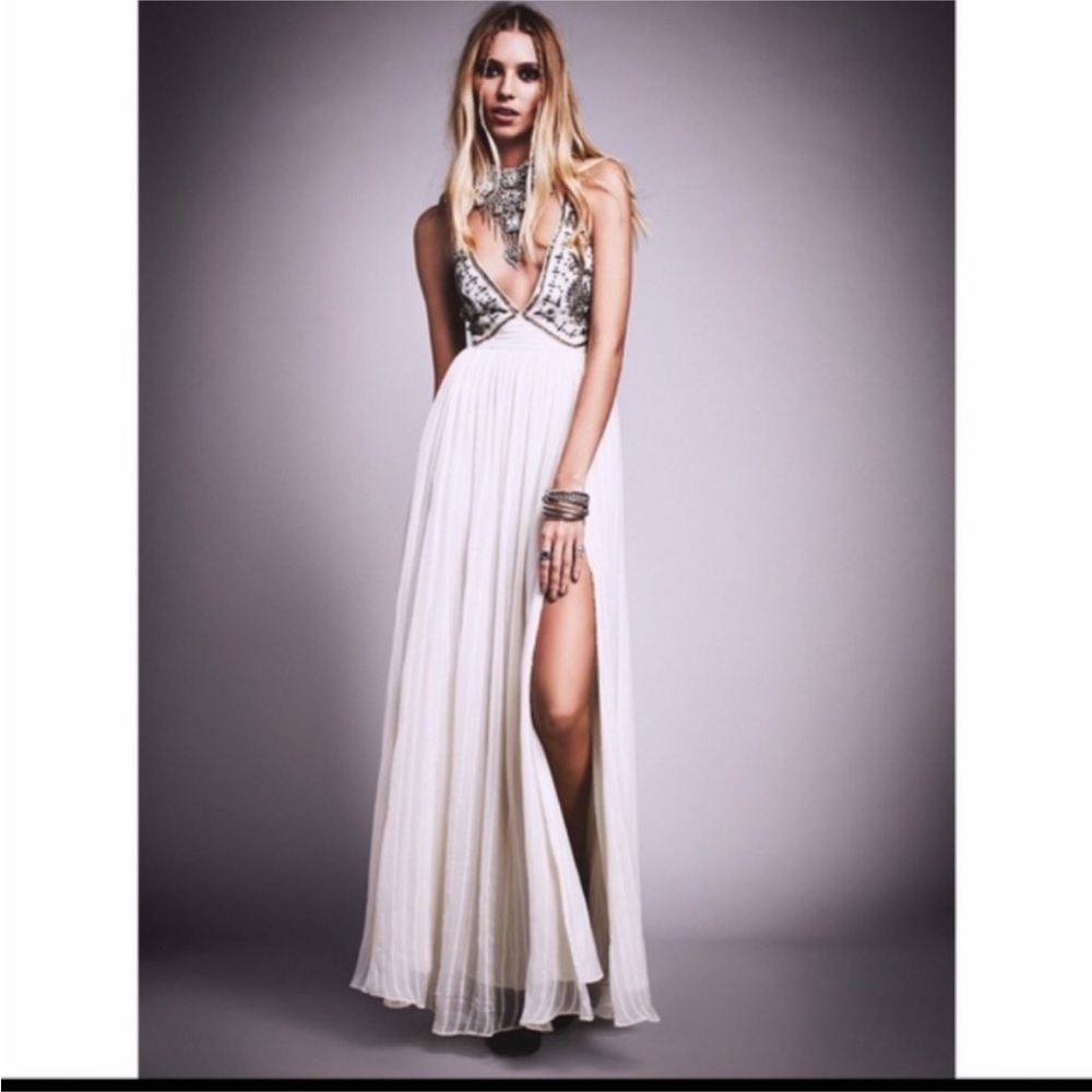 IN SEARCH OF: free people golden dawn embellished maxi dress (size 8 or 10)